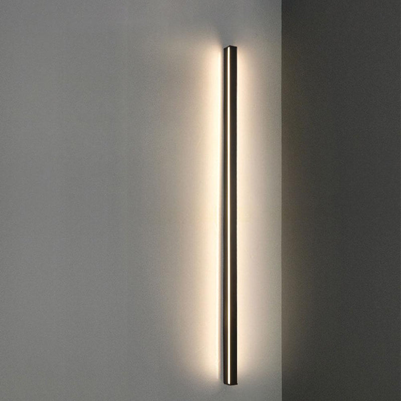 Dimmable RGB Long LED Linear Wall Lights - Black Minimalist Design for Modern Spaces