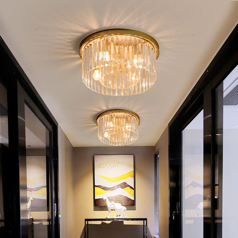 Elegant Crystal Flush Mount Ceiling Light Fixture for Living Room - Modern Design, Energy Efficient, Easy Installation