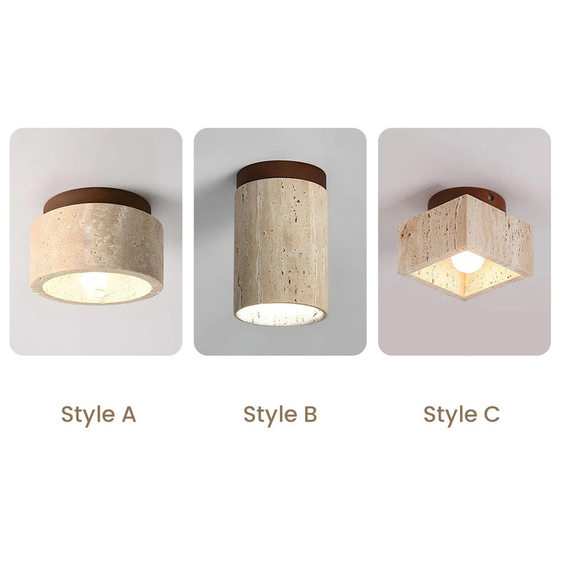 Modern Wood Cylinder Flush Mount Ceiling Light Fixture - Stylish & Energy-Efficient Lighting for Home Decor