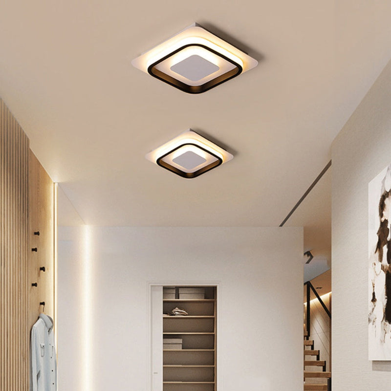 Modern Geometric LED Ceiling Light - Stylish Flush Mount Fixture for Home & Office
