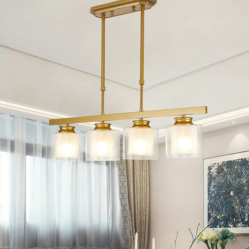 Modern Glass Ceiling Light Fixture for Kitchen Island - Stylish Pendant Lighting for Contemporary Home Decor