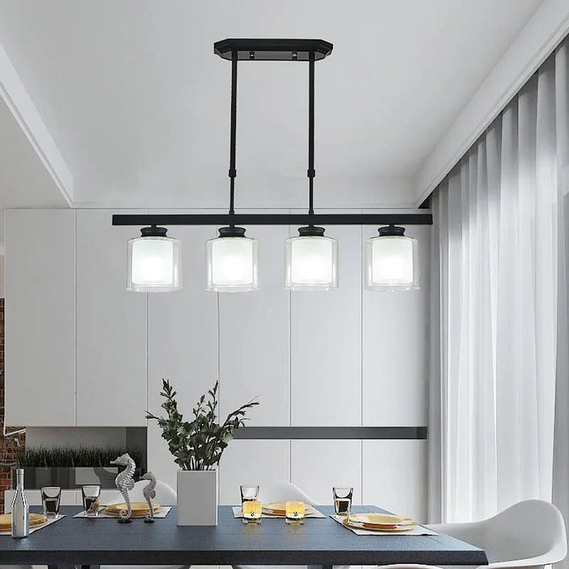 Modern Glass Ceiling Light Fixture for Kitchen Island - Stylish Pendant Lighting for Contemporary Home Decor