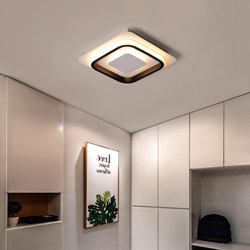 Modern Geometric LED Ceiling Light - Stylish Flush Mount Fixture for Home & Office