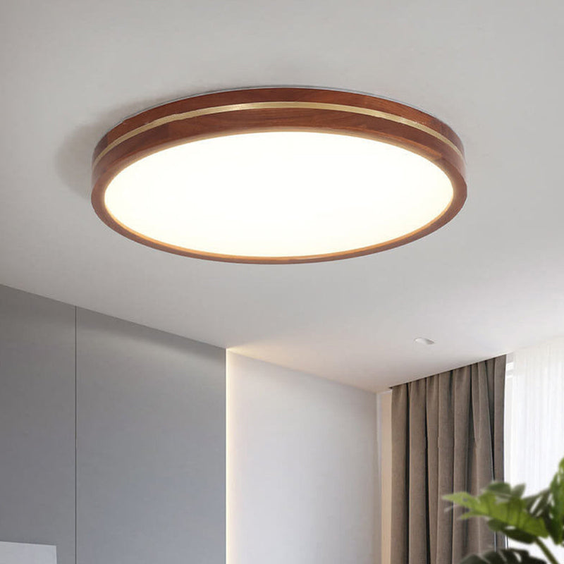 Modern Wooden LED Flush Mount Ceiling Light - Stylish Energy-Efficient Lighting Fixture