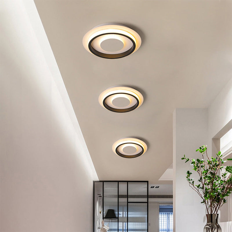 Modern Geometric LED Ceiling Light - Stylish Flush Mount Fixture for Home & Office