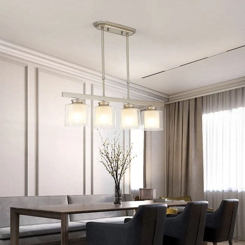 Modern Glass Ceiling Light Fixture for Kitchen Island - Stylish Pendant Lighting for Contemporary Home Decor