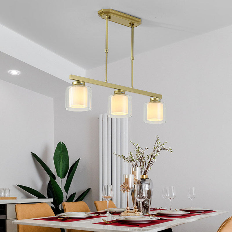 Modern Glass Ceiling Light Fixture for Kitchen Island - Stylish Pendant Lighting for Contemporary Home Decor