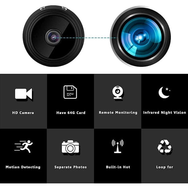 Compact Wireless Magnetic Camera with Real-Time Audio & Video Streaming