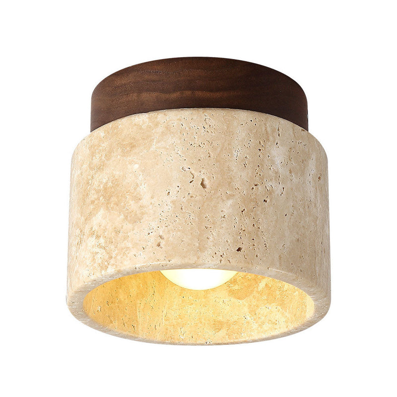 Modern Wood Cylinder Flush Mount Ceiling Light Fixture - Stylish & Energy-Efficient Lighting for Home Decor