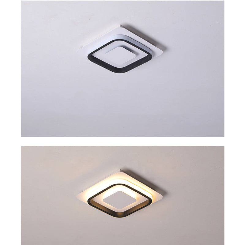 Modern Geometric LED Ceiling Light - Stylish Flush Mount Fixture for Home & Office
