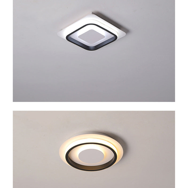 Modern Geometric LED Ceiling Light - Stylish Flush Mount Fixture for Home & Office
