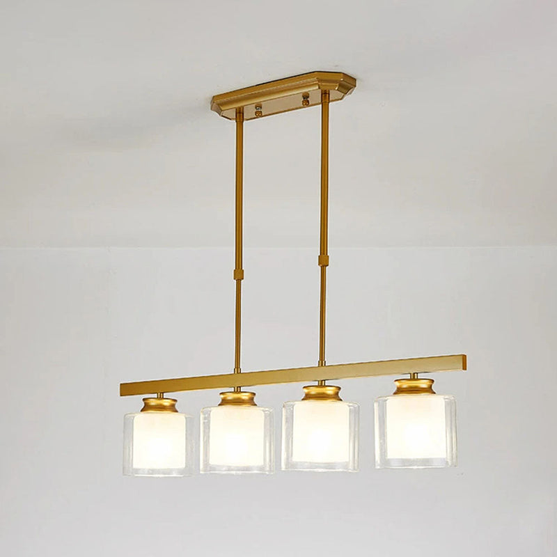 Modern Glass Ceiling Light Fixture for Kitchen Island - Stylish Pendant Lighting for Contemporary Home Decor