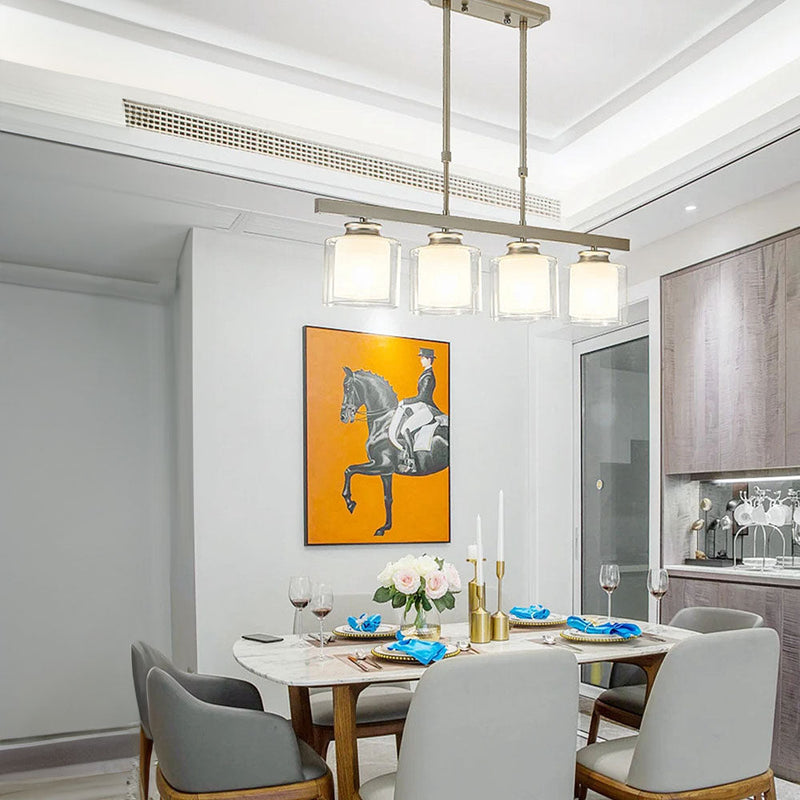 Modern Glass Ceiling Light Fixture for Kitchen Island - Stylish Pendant Lighting for Contemporary Home Decor