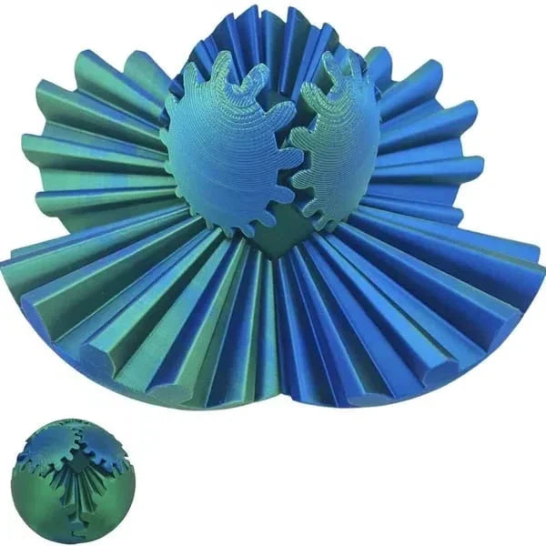Steampunk Whirling Wonder Fidget Gear Ball - Unique Stress Relief Toy with Mechanical Design