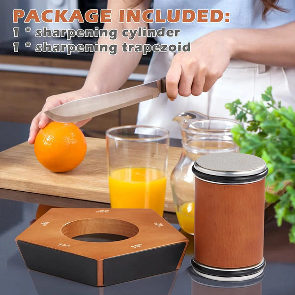Manual Diamond Knife Sharpener Set - Precision Rolling Design for Effortless Blade Sharpening