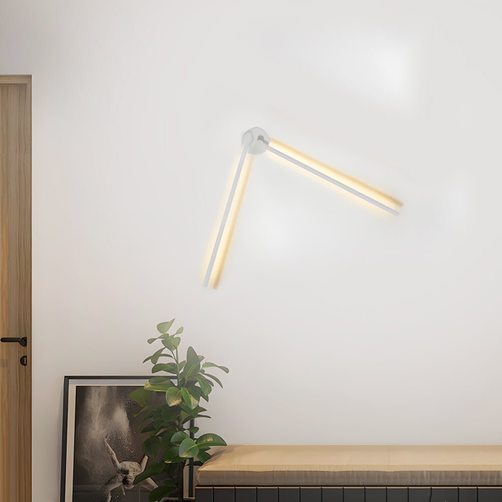 1 PC Modern Black Rotatable Linear LED Wall Sconce - Stylish & Adjustable Lighting Fixture