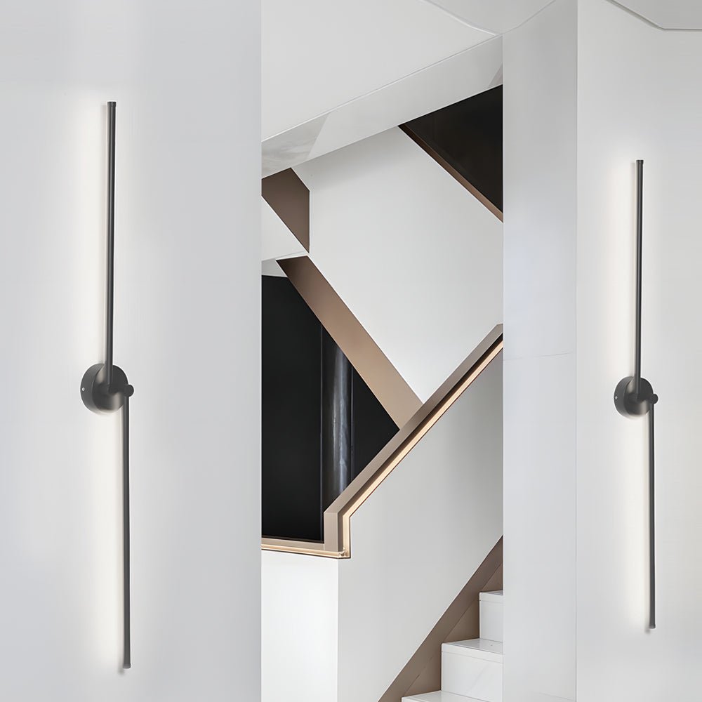 1 PC Modern Black Rotatable Linear LED Wall Sconce - Stylish & Adjustable Lighting Fixture