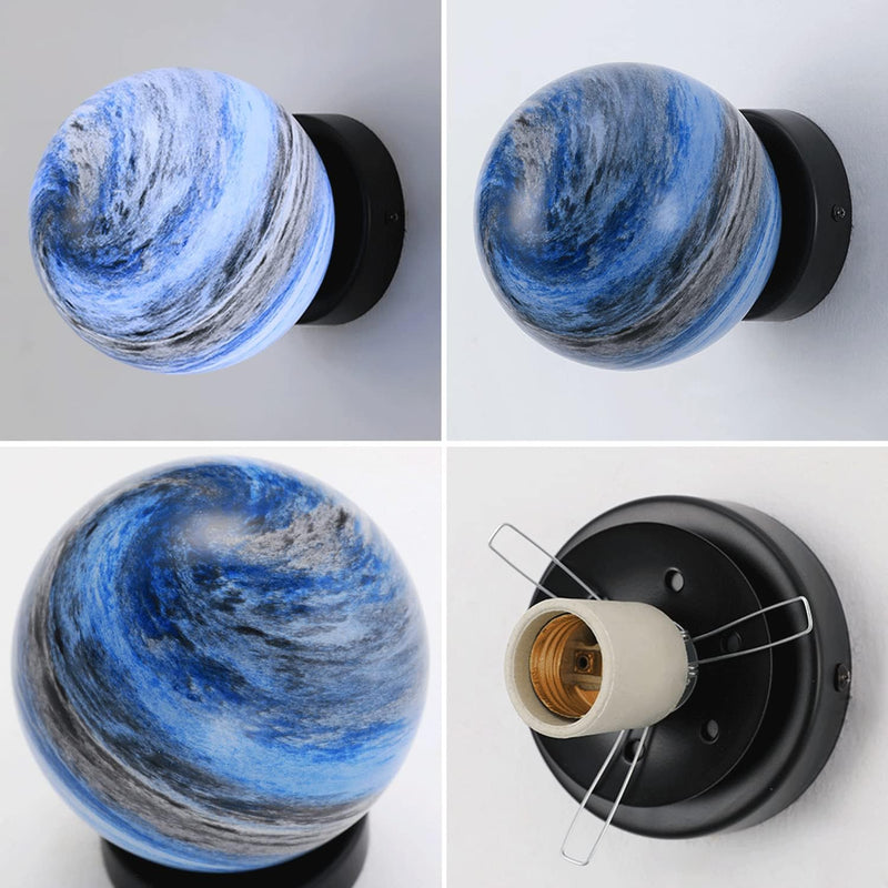 Modern Glass Globe Ceiling Light Fixture - Contemporary Pendant Lighting for Home Decor