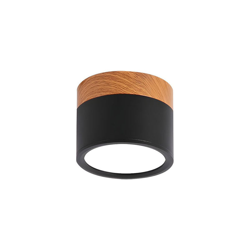 Stylish Pink Flush Wood Finish Ceiling Light - Modern Lighting Fixture for Home Decor