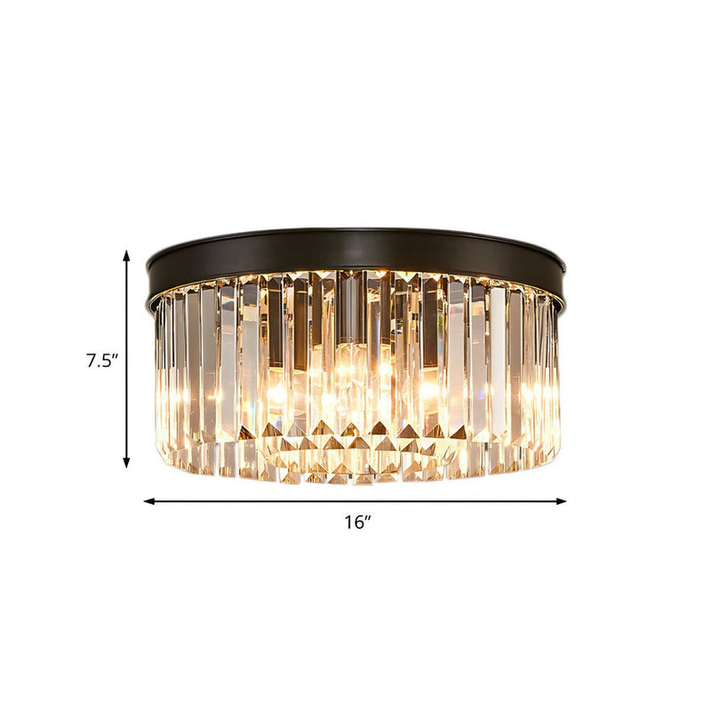 Elegant Crystal Flush Mount Ceiling Light Fixture for Living Room - Modern Design, Energy Efficient, Easy Installation