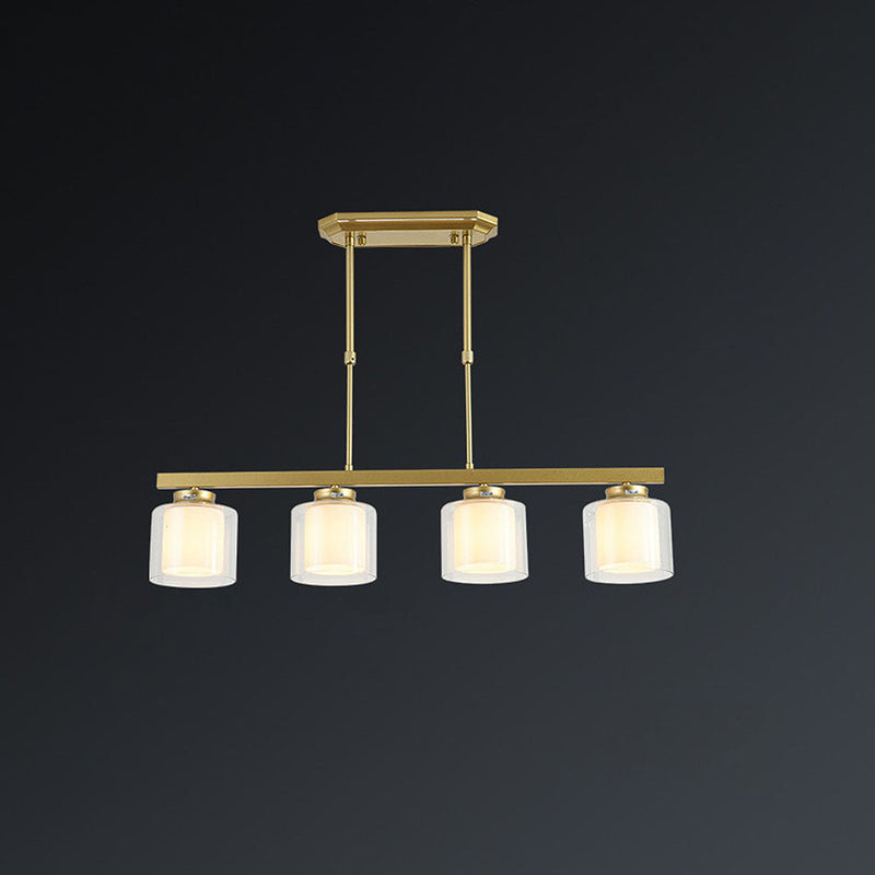 Modern Glass Ceiling Light Fixture for Kitchen Island - Stylish Pendant Lighting for Contemporary Home Decor
