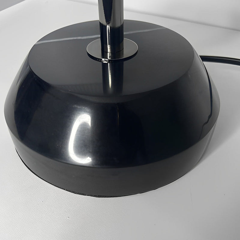 Elegant Ribbed Glass Bowl & Italian Metal Accent Table Lamps - Stylish Home Lighting