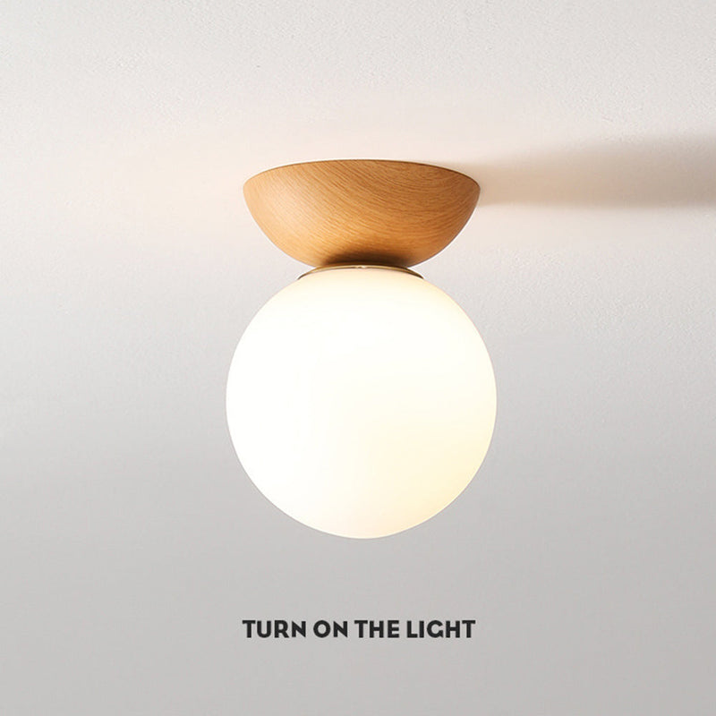 Modern Glass Shade Ceiling Light Fixture for Hallway - Elegant Illumination