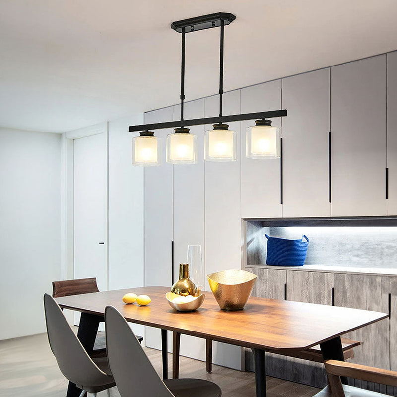 Modern Glass Ceiling Light Fixture for Kitchen Island - Stylish Pendant Lighting for Contemporary Home Decor