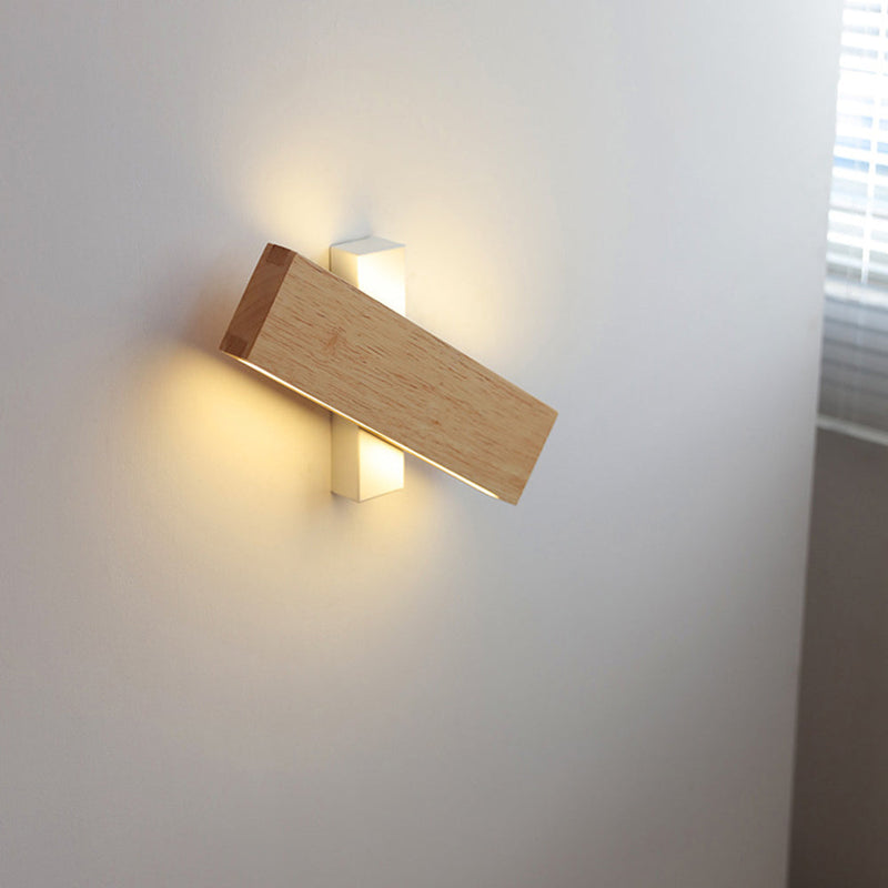 Rotatable Wood LED Wall Light - Stylish & Modern Design for Home Decor