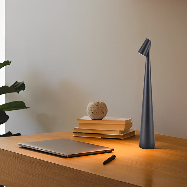 Modern LED Conical Stem Accent Table Lamp - Stylish & Energy-Efficient Lighting for Home Decor