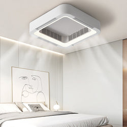 Modern Bladeless Ceiling Fan with Chandelier LED Lights - Energy-Efficient Inverter Design