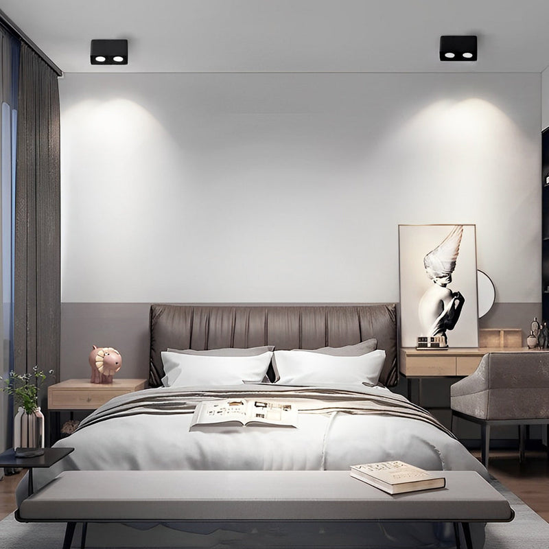 Square Adjustable LED Ceiling Grille Light with Three-Step Dimming - Modern Lighting Solution for Home & Office
