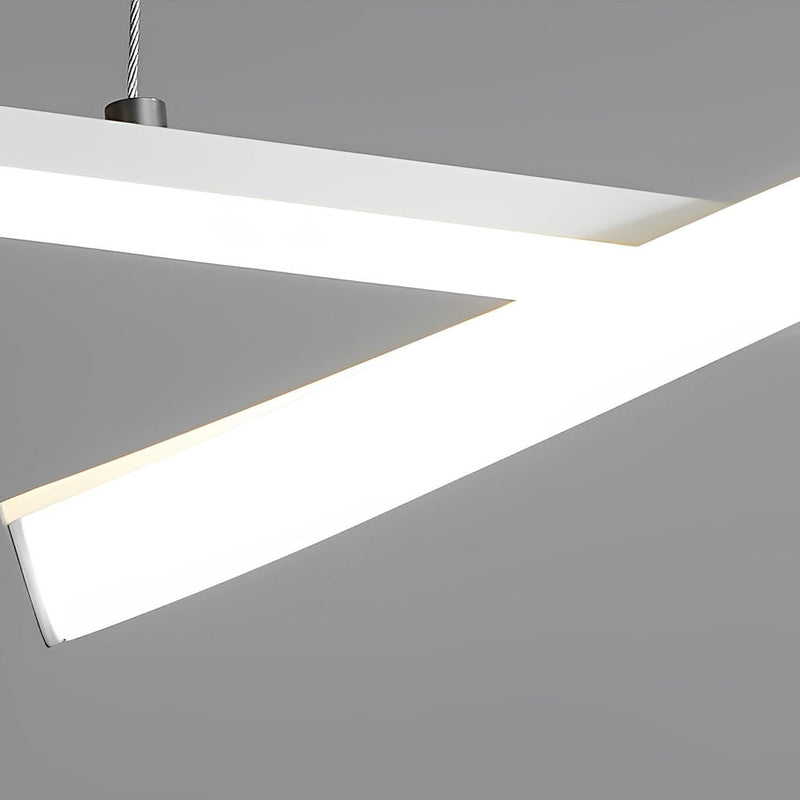 Modern Double Wavy Minimalist LED Chandelier - Stylish Hanging Ceiling Lamp for Contemporary Spaces