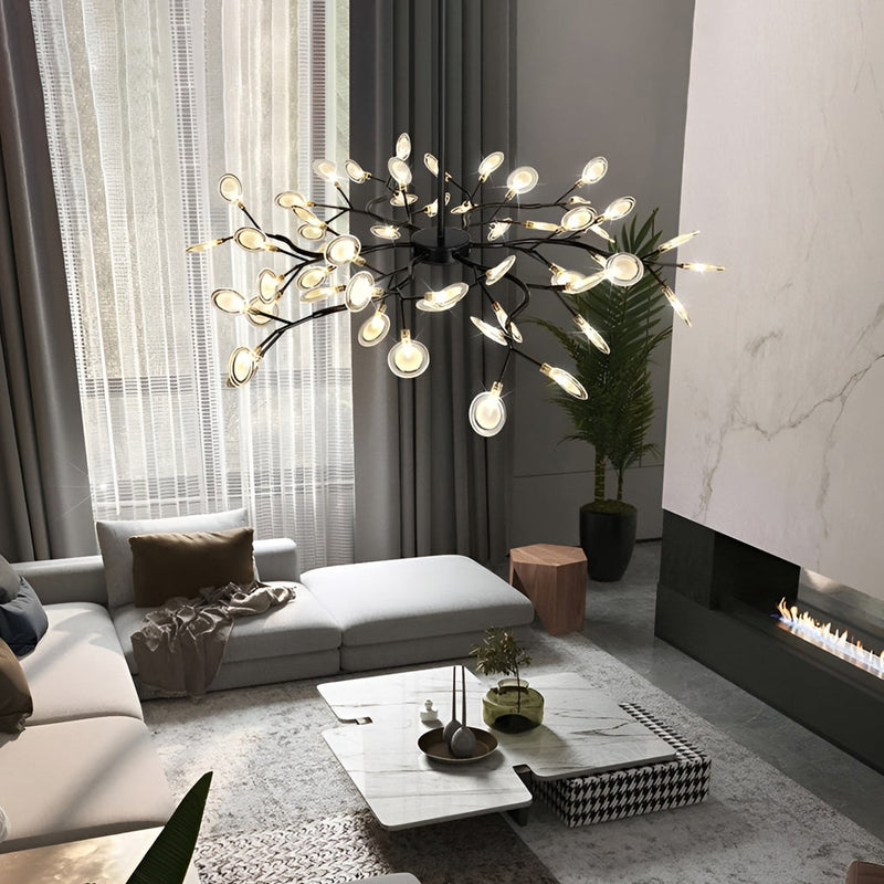 Nordic Branches Metal & Acrylic Chandelier - Modern Hanging Ceiling Light Fixture