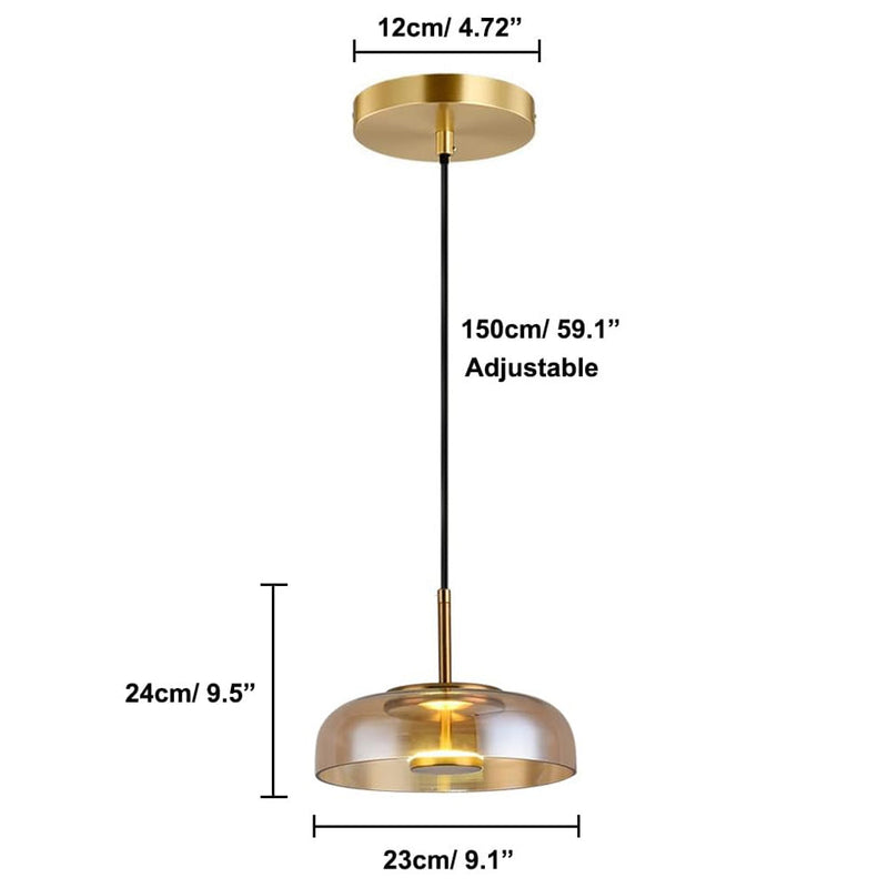 Modern Glass LED Pendant Light - Stylish Ceiling Lamp for Home Decor