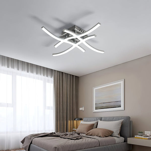 Modern LED Ceiling Light - Sleek Aluminum Flush Mount Fixture for Contemporary Spaces