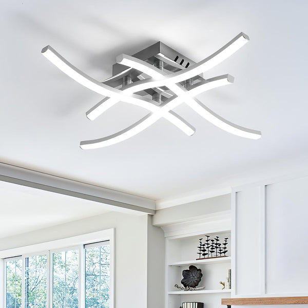 Modern LED Ceiling Light - Sleek Aluminum Flush Mount Fixture for Contemporary Spaces