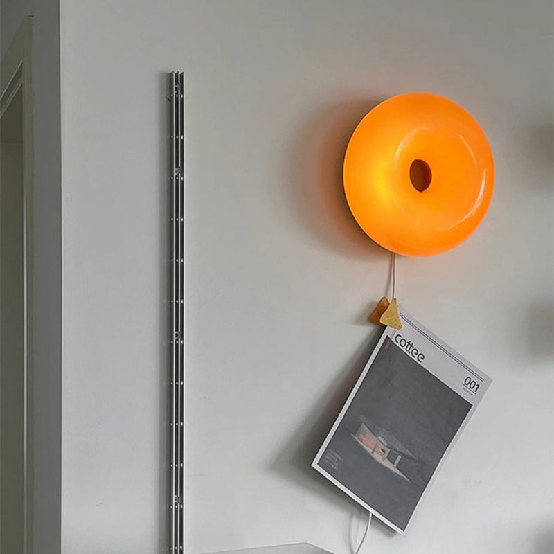 Modern Round Glass Wall Sconce Lamp - Stylish LED Lighting Fixture for Home Decor