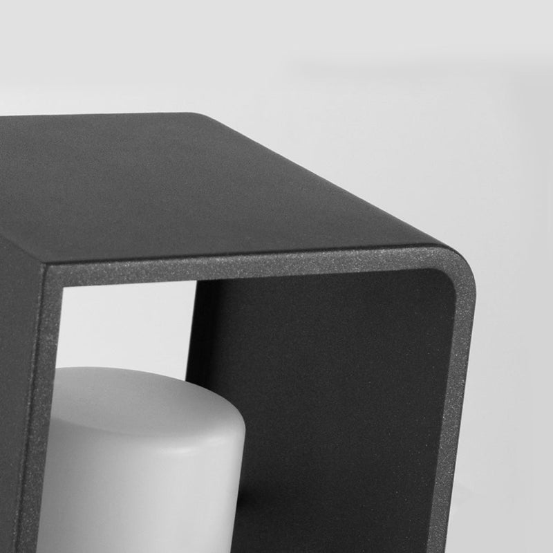 Modern Waterproof Black Rectangular Solar Lanterns - Stylish Outdoor Lighting for Gardens & Patios