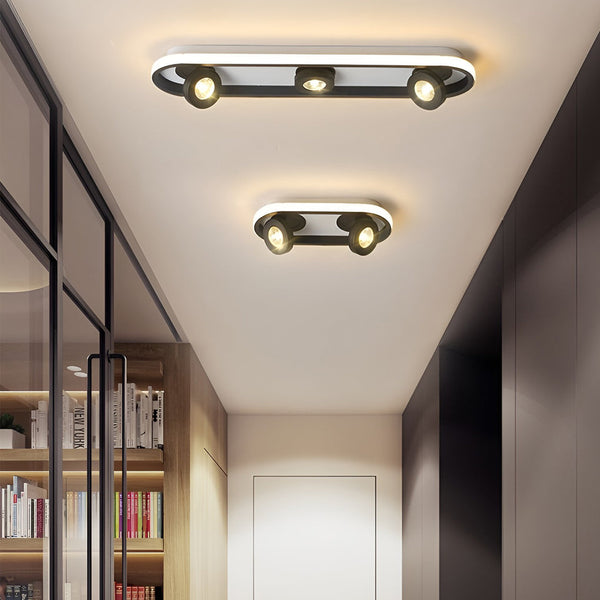 Modern Adjustable Rounded Rectangular LED Ceiling Spotlight - Sleek Design for Home & Office Lighting