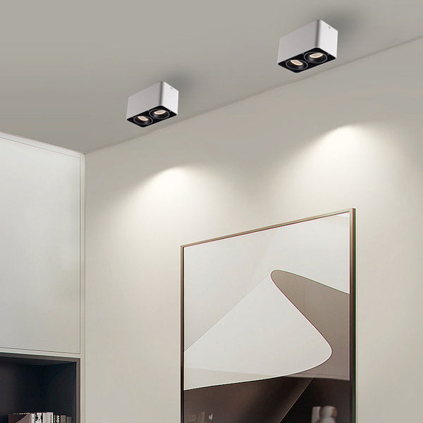 Square Adjustable LED Ceiling Grille Light with Three-Step Dimming - Modern Lighting Solution for Home & Office