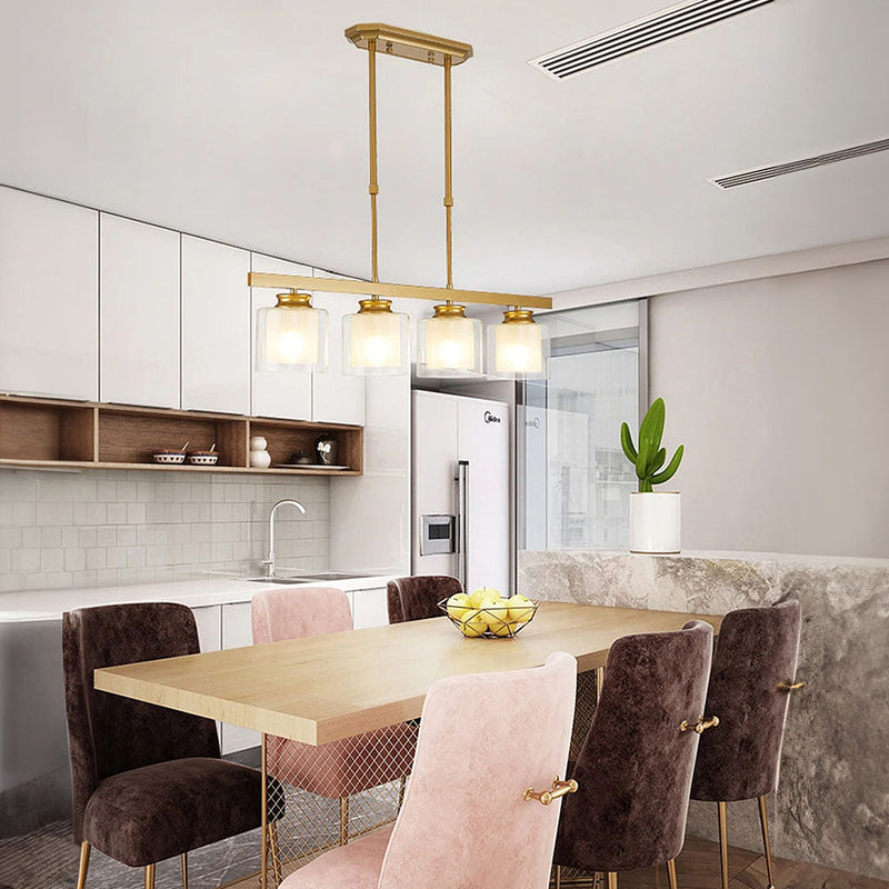 Modern Glass Ceiling Light Fixture for Kitchen Island - Stylish Pendant Lighting for Contemporary Home Decor