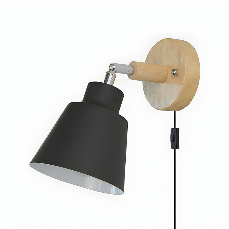 Stylish Wall Light with Wood Accent - Perfect for Bedroom Decor