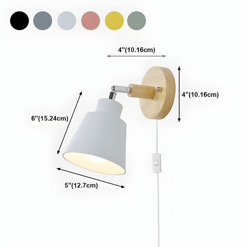 Stylish Wall Light with Wood Accent - Perfect for Bedroom Decor