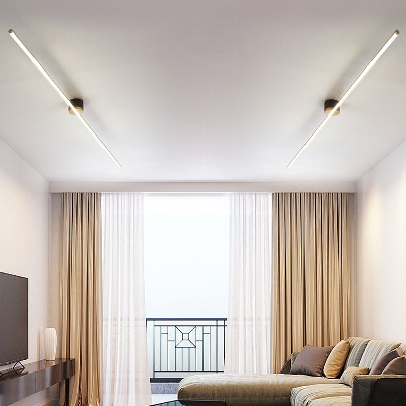Sleek LED Ceiling Light - Modern Slim Linear Fixture for Contemporary Spaces