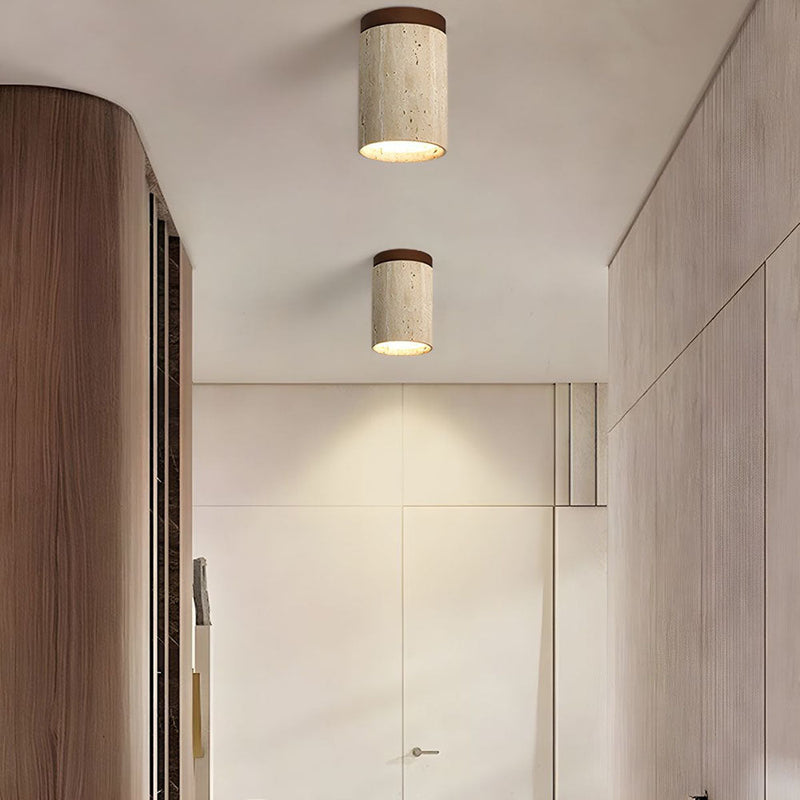 Modern Wood Cylinder Flush Mount Ceiling Light Fixture - Stylish & Energy-Efficient Lighting for Home Decor