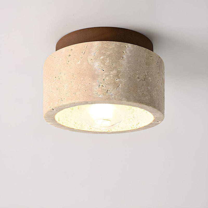 Modern Wood Cylinder Flush Mount Ceiling Light Fixture - Stylish & Energy-Efficient Lighting for Home Decor