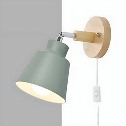 Stylish Wall Light with Wood Accent - Perfect for Bedroom Decor