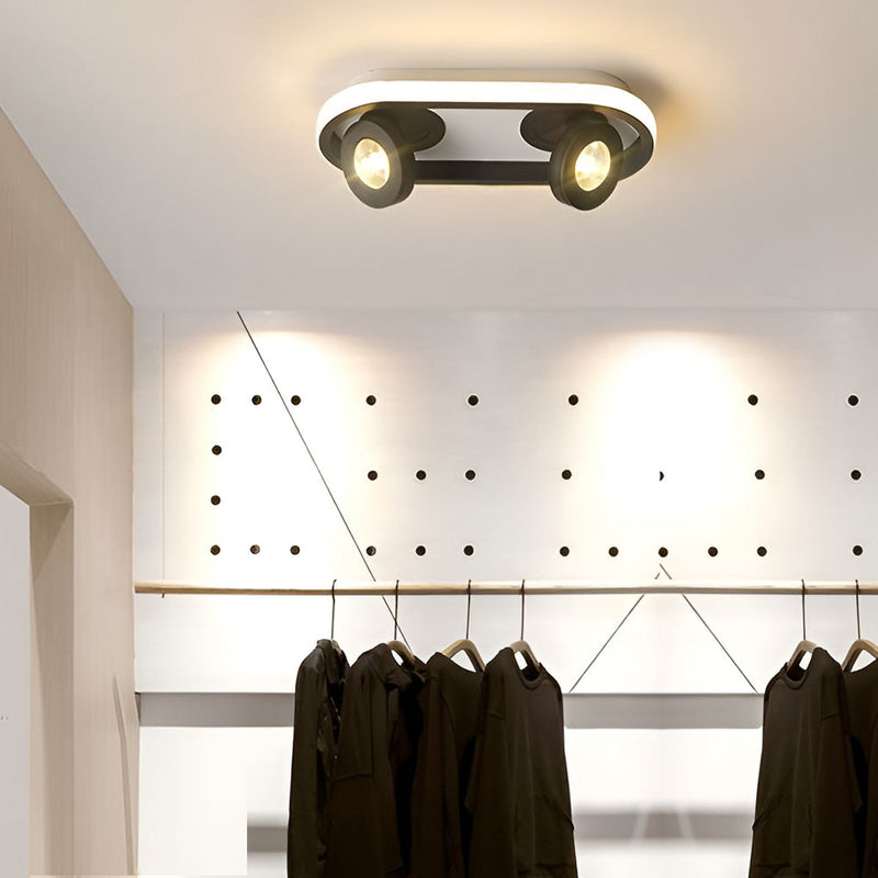 Modern Adjustable Rounded Rectangular LED Ceiling Spotlight - Sleek Design for Home & Office Lighting