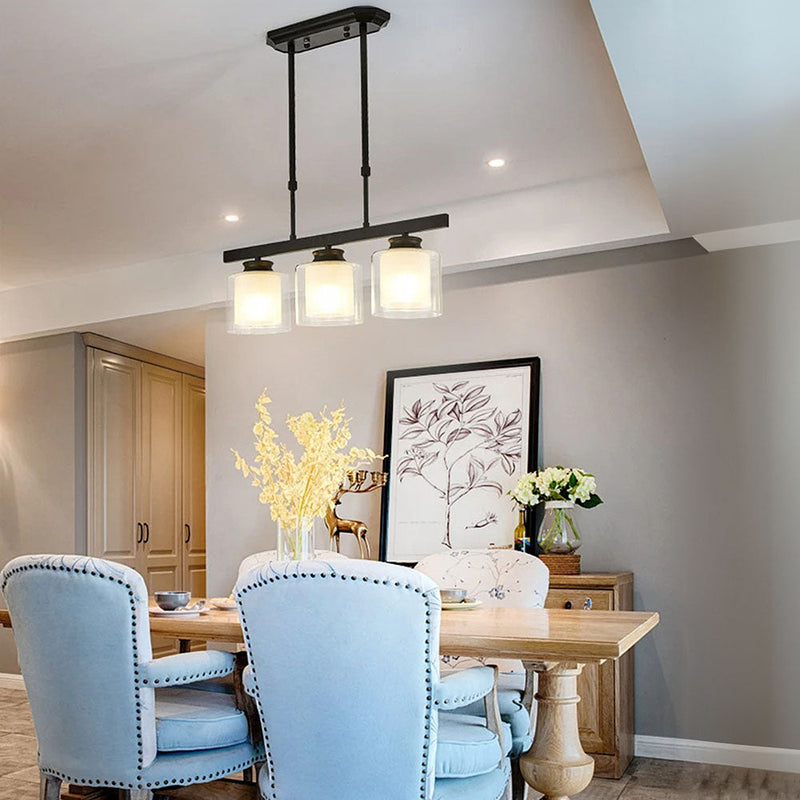 Modern Glass Ceiling Light Fixture for Kitchen Island - Stylish Pendant Lighting for Contemporary Home Decor